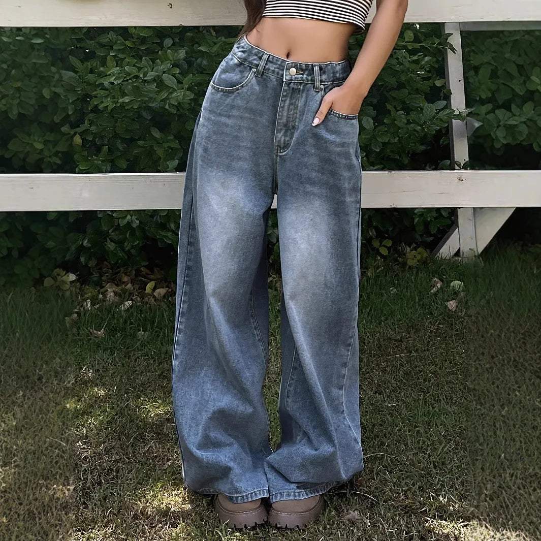 Maja Damskie Baggy Jeansy | 100% Bawełna, Klasyczny Styl 0