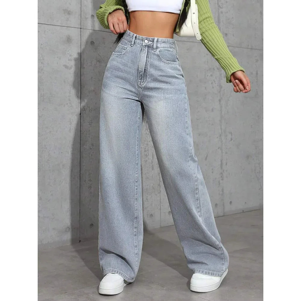 Maja Damskie Jeansy | Wysoki Stan, Luźne Baggy 4