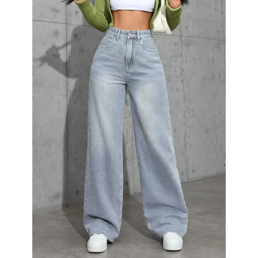 Maja Damskie Jeansy | Wysoki Stan, Luźne Baggy 7