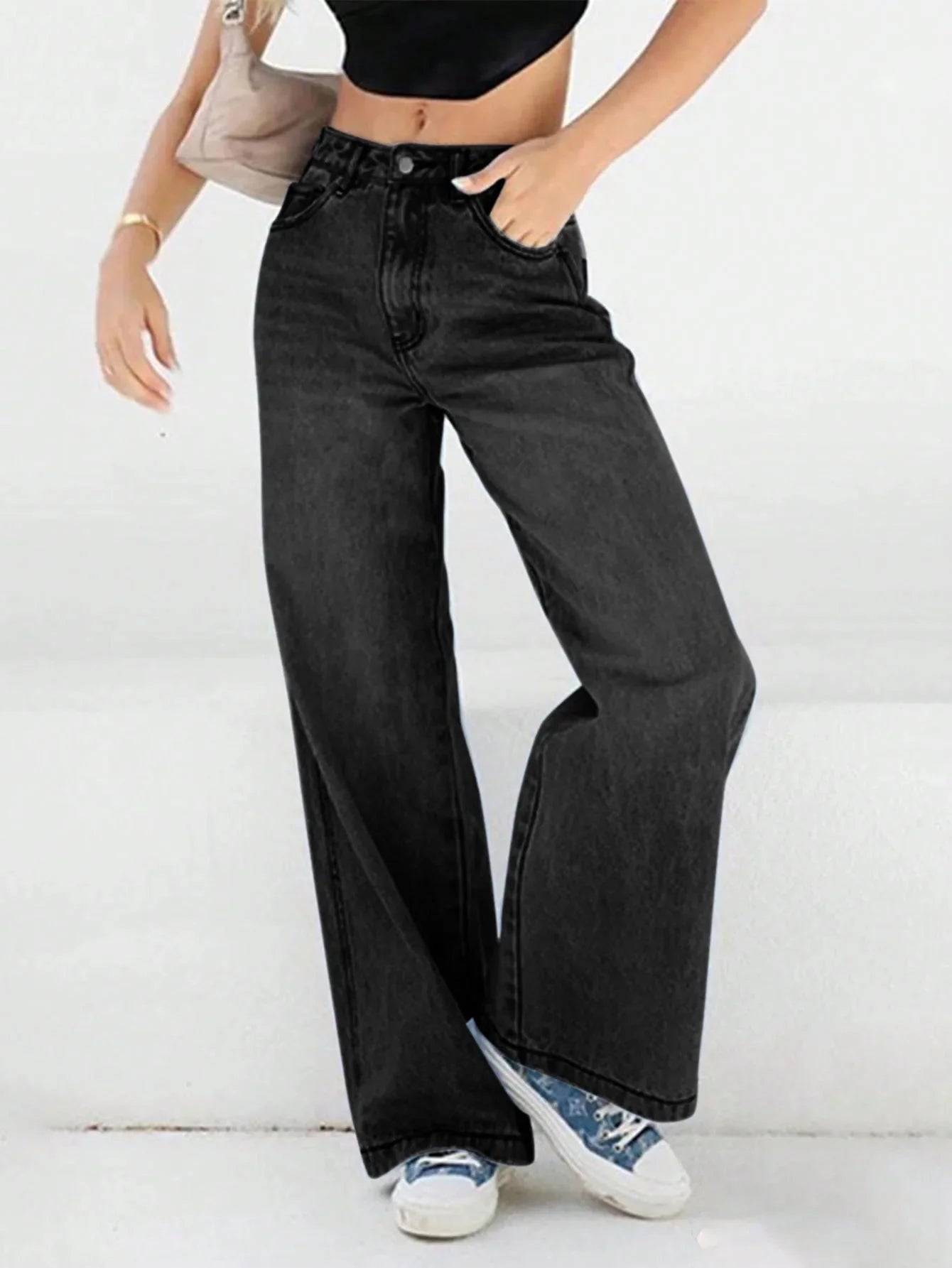 Maja Women's Baggy Jeans | High Waist, 100% Cotton 2