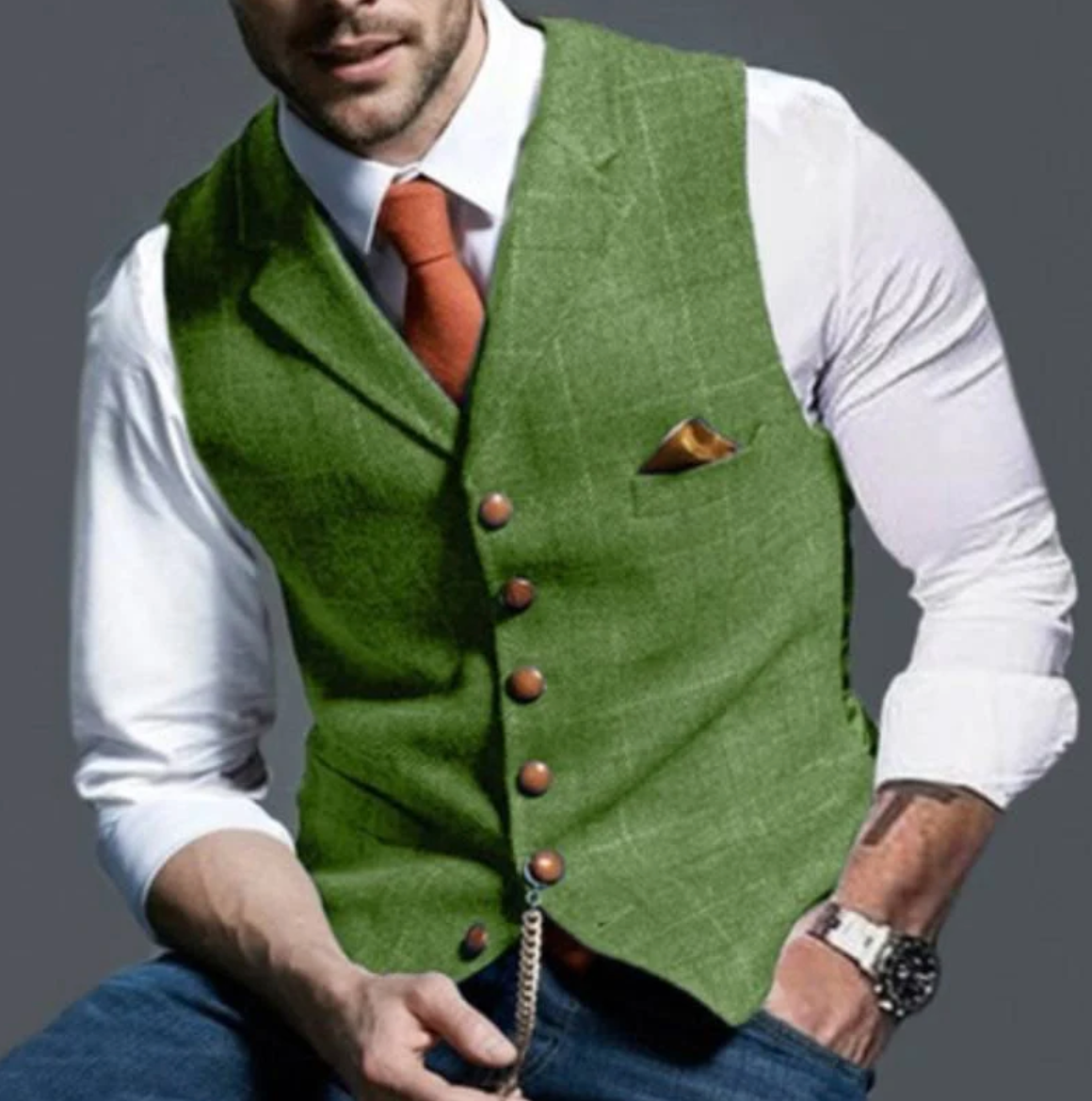 Elegancka Męska Kamizelka w Klasycznym Stylu