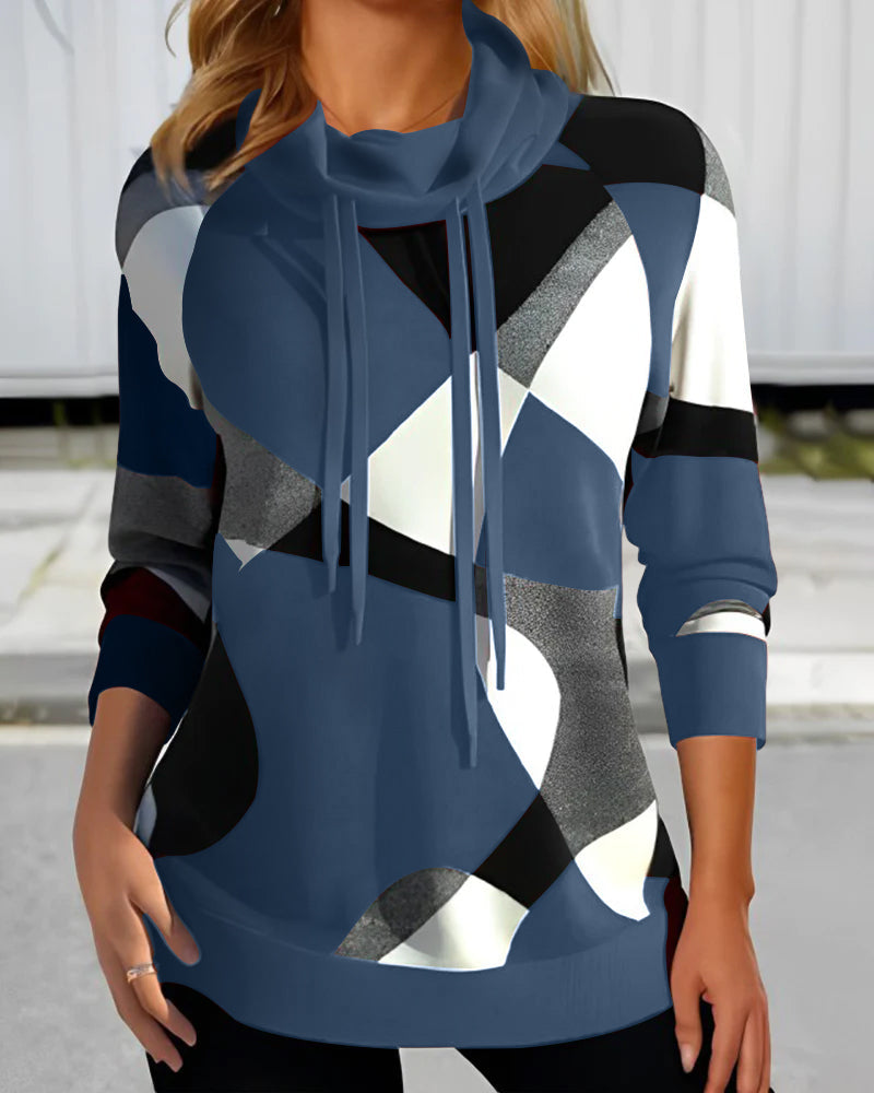 Gema Women's Hoodie | Geometric Print, Casual 1
