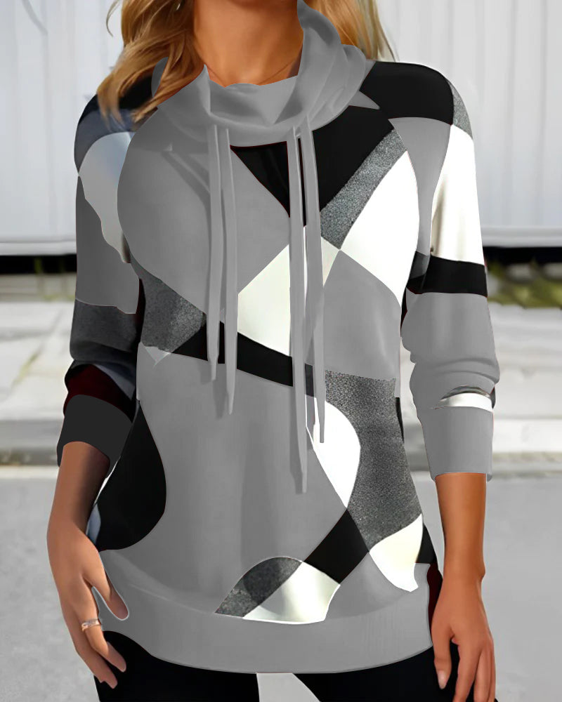 Gema Women's Hoodie | Geometric Print, Casual 2