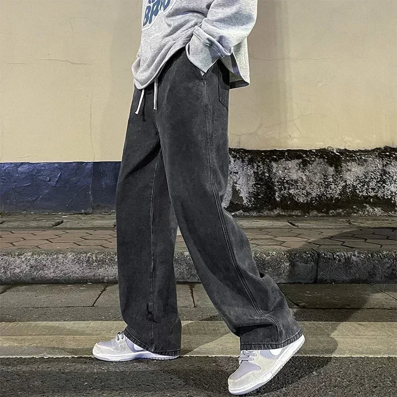 Błyskotliwe Jeansy Męskie Baggy | 100% Bawełna, Luźny Krój Niebieskie 3