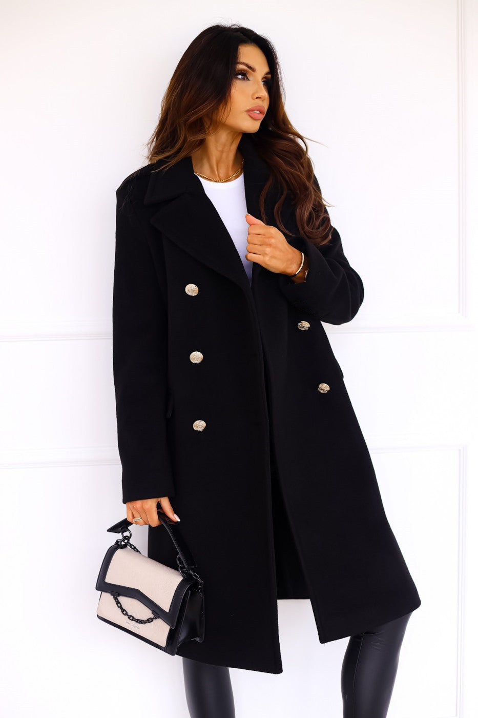 Diana Women's Winter Trench Coat | Classic Revers Collar, Elegant Beige 5