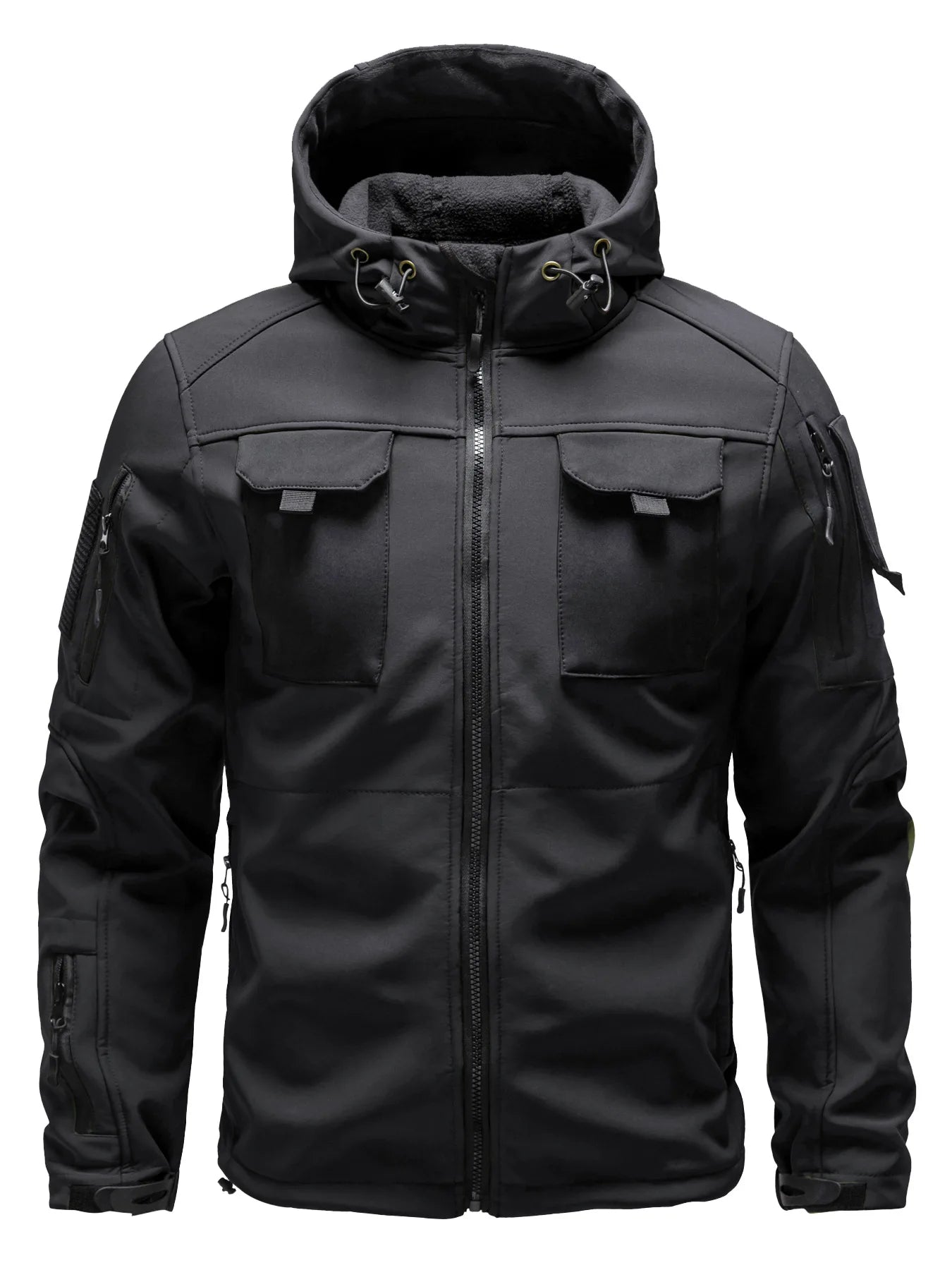 Mistrz Męska Kurtka Softshell | Wodoodporna, Regulowany Kaptur, Czarna 1