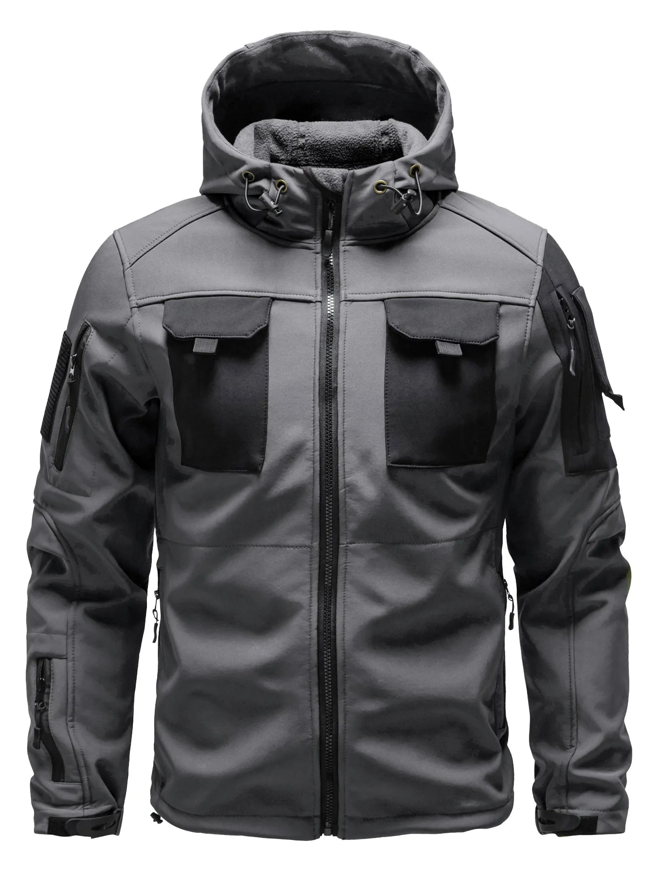 Mistrz Męska Kurtka Softshell | Wodoodporna, Regulowany Kaptur, Czarna 2