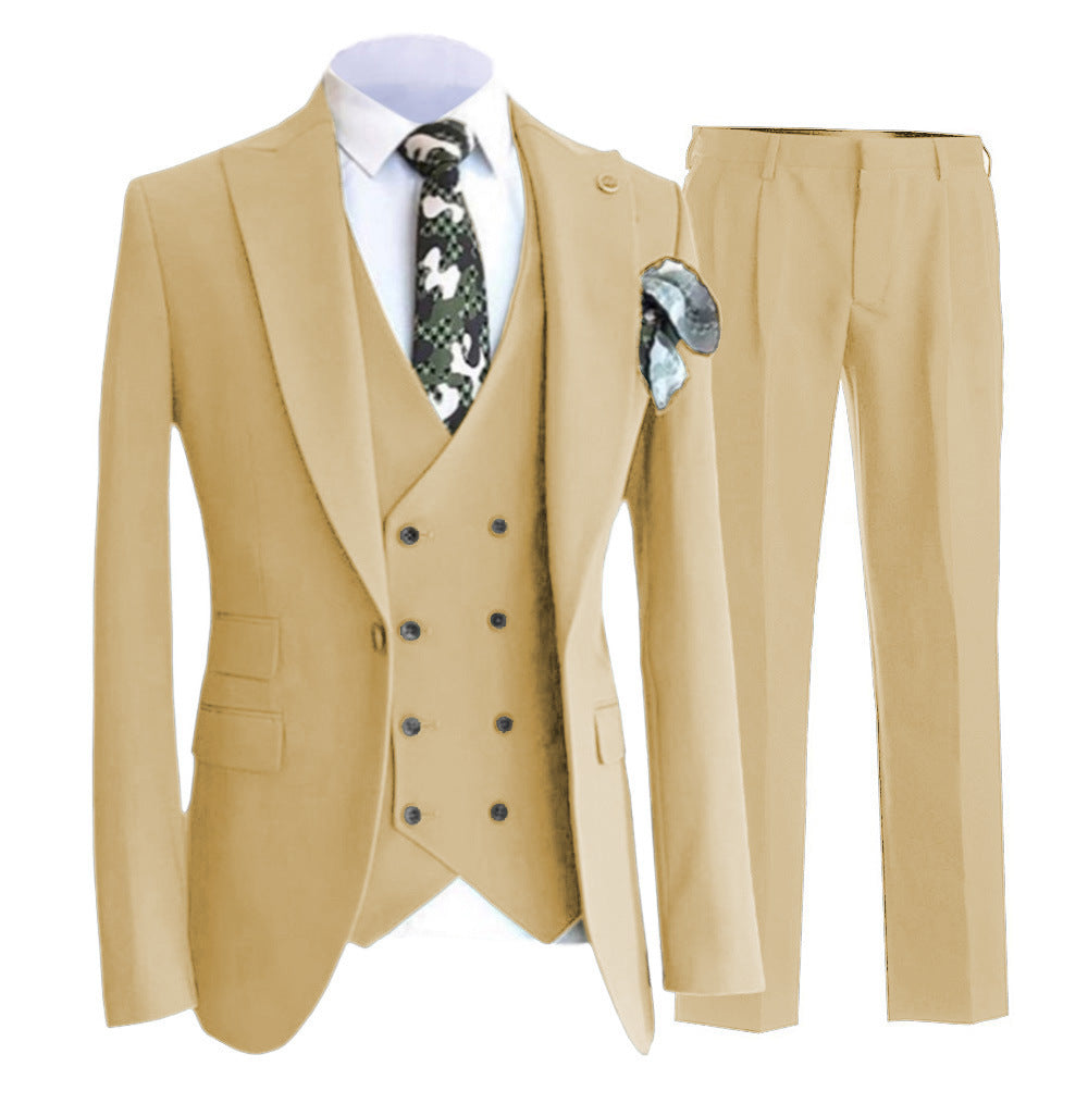 Męski Garnitur Kamizelka w Kroju Slim Fit
