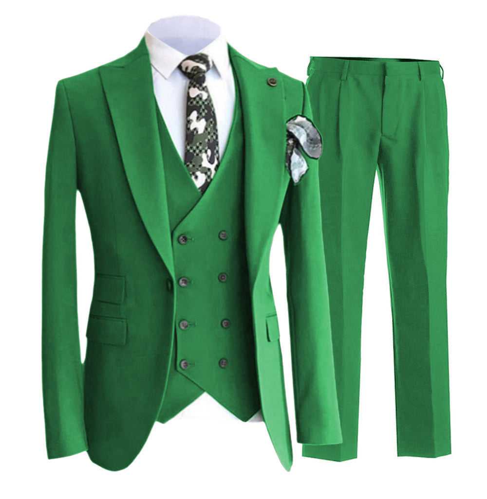Męski Garnitur Kamizelka w Kroju Slim Fit