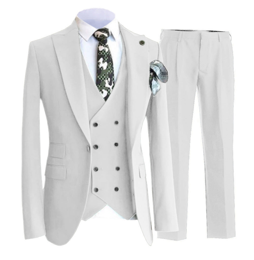 Męski Garnitur Kamizelka w Kroju Slim Fit