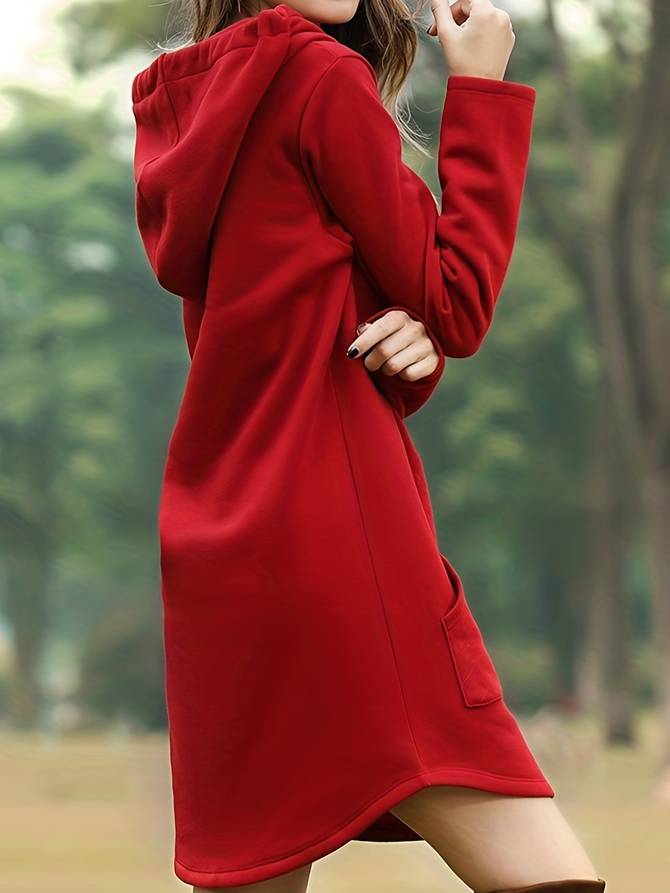 Miki Women's Hoodie Dress | 100% Cotton, Sporty Style 1