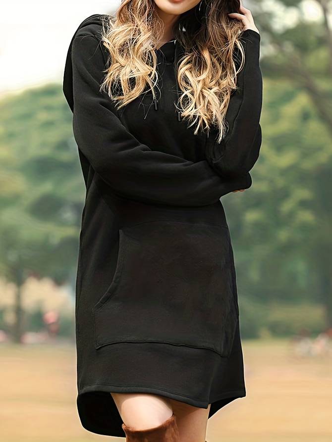 Miki Women's Hoodie Dress | 100% Cotton, Sporty Style 2