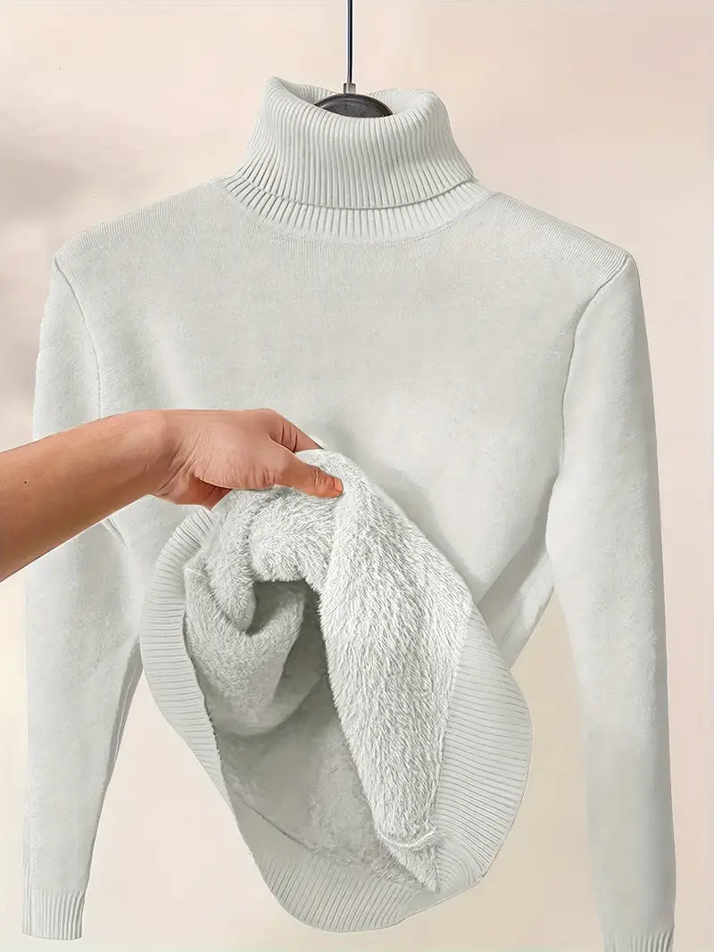 Marta Damski Sweter | 100% Akryl, Wysoki Golf, Minimalistyczny Design 2