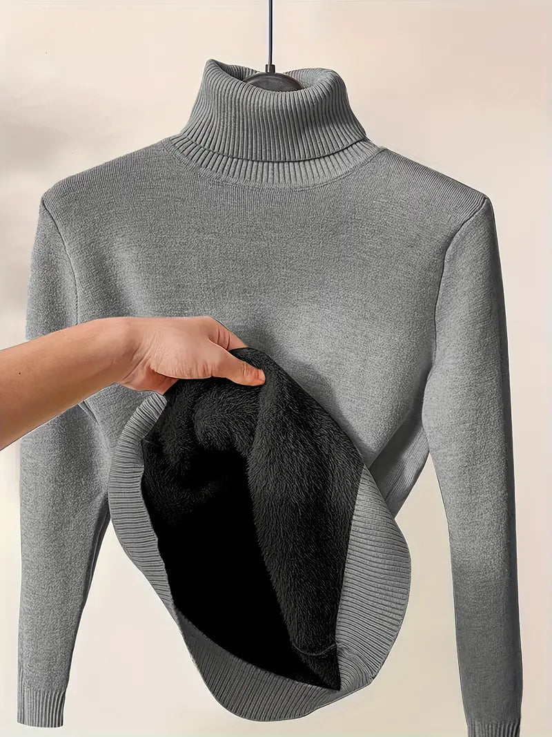 Marta Damski Sweter | 100% Akryl, Wysoki Golf, Minimalistyczny Design 3