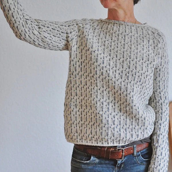 Mistral Women's Sweater | Elegancki Szary, Długi Rękaw 3