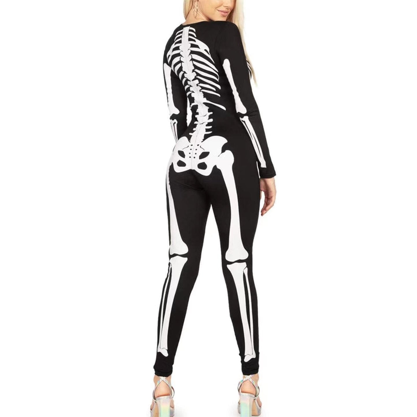 Skelettowy Kostium dla Dorosłych | Elastyczny Materiał, Idealny na Halloween 2