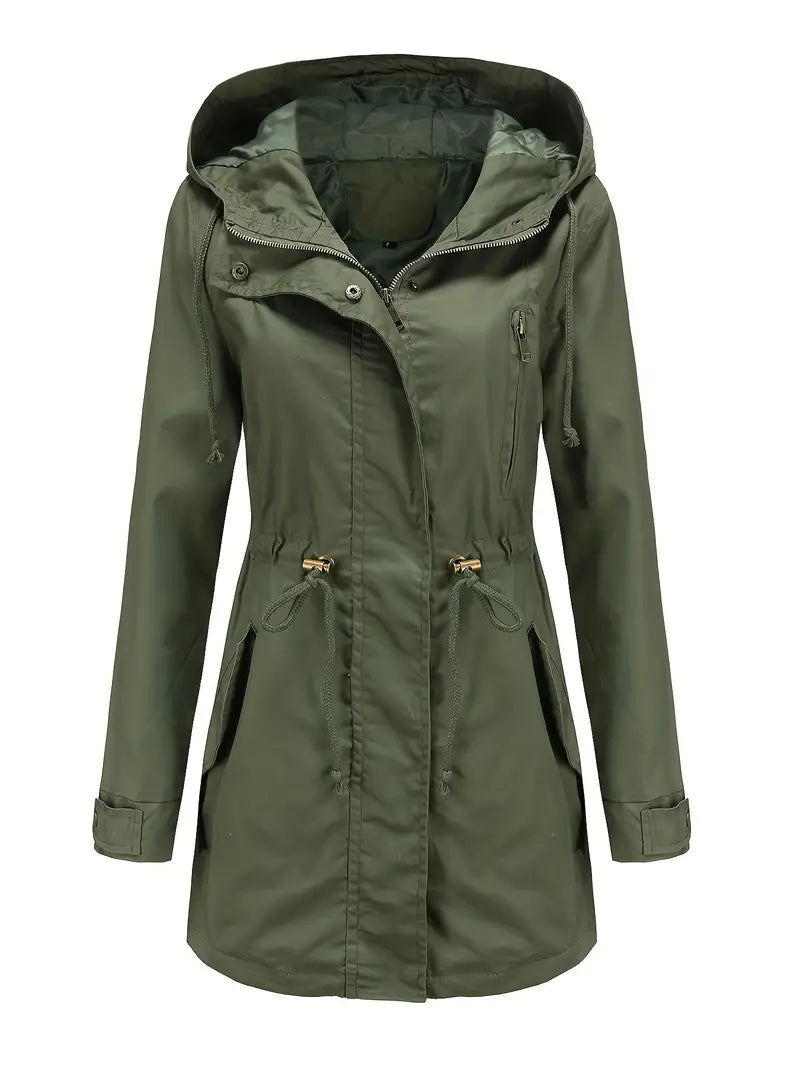 Mistrzowski Damski Trenchcoat | Wodoodporny z Regulowanym Kapturem 2