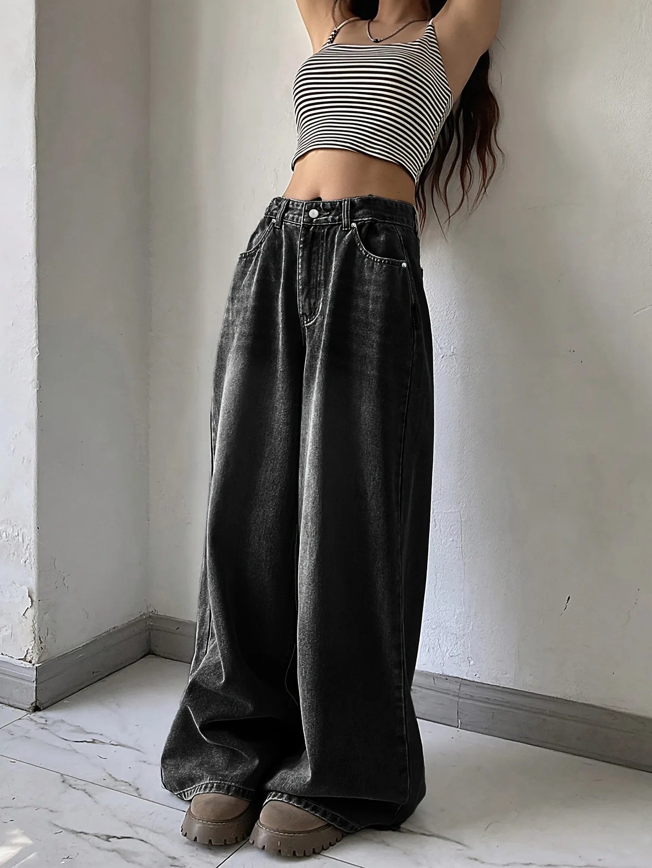 Maja Damskie Baggy Jeansy | 100% Bawełna, Klasyczny Styl 3