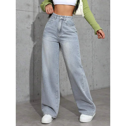 Maja Damskie Jeansy | Wysoki Stan, Luźne Baggy 4