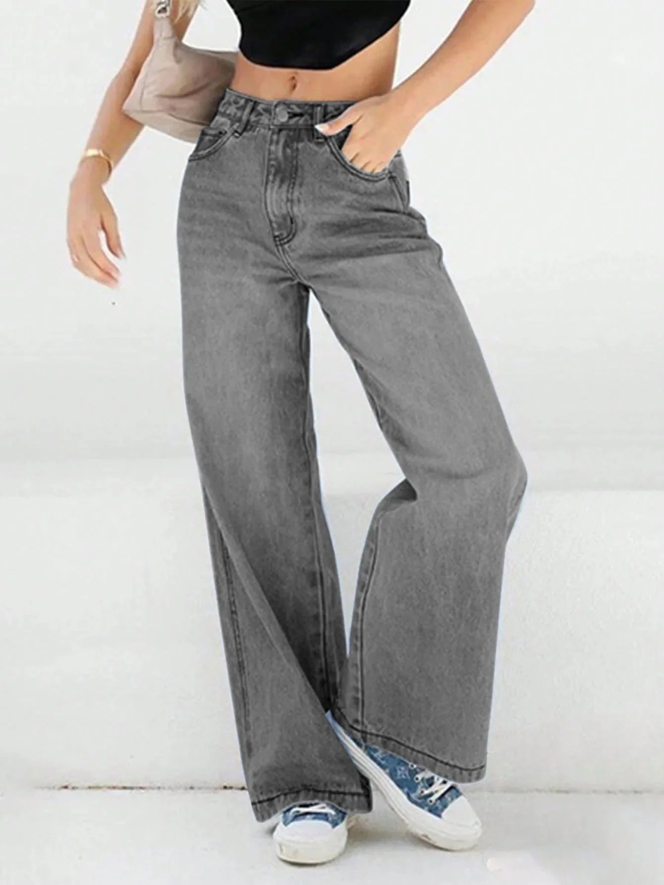 Maja Women's Baggy Jeans | High Waist, 100% Cotton 1