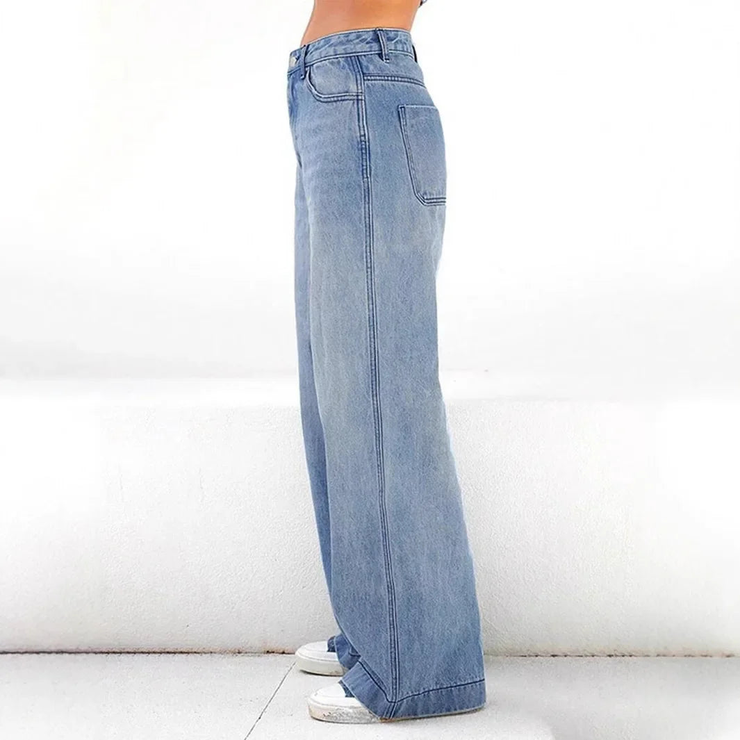 Maja Women's Baggy Jeans | High Waist, 100% Cotton 4