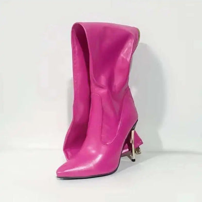 Maja Damskie Overknee Botki | Ekologiczna Skóra, Stiletto 3