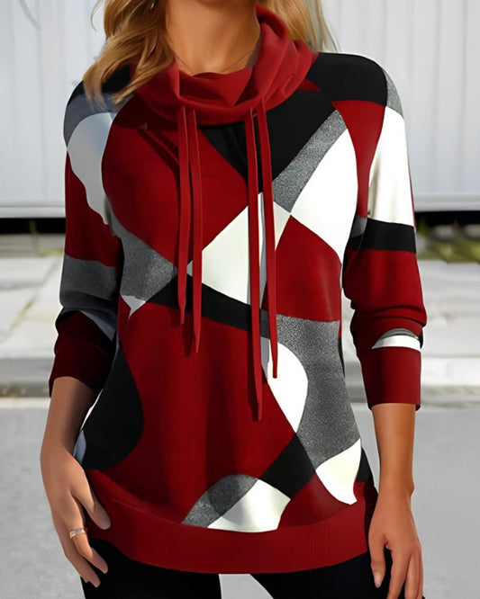 Gema Women's Hoodie | Geometric Print, Casual 0