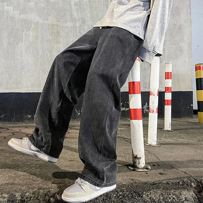 Błyskotliwe Jeansy Męskie Baggy | 100% Bawełna, Luźny Krój Niebieskie 5