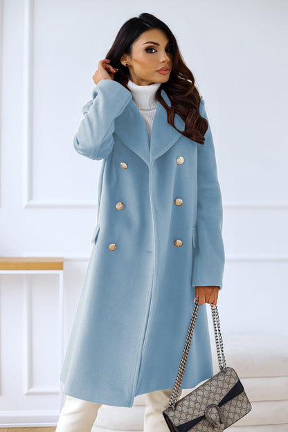 Diana Women's Winter Trench Coat | Classic Revers Collar, Elegant Beige 6