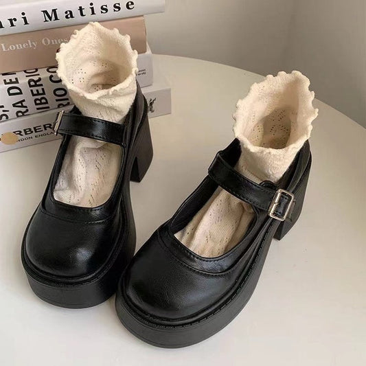 Kobiece Buty,  Ekologiczna Skóra, Styl Retro