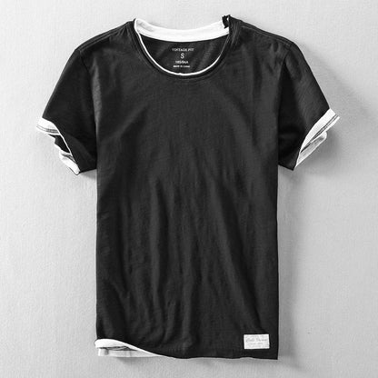 Letni Męski T-Shirt  Lekki Bawełniany, Casualowy