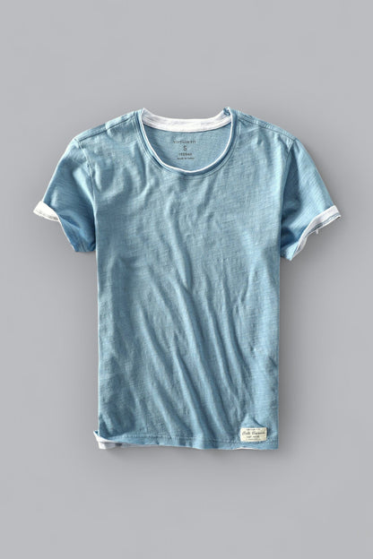 Letni Męski T-Shirt  Lekki Bawełniany, Casualowy