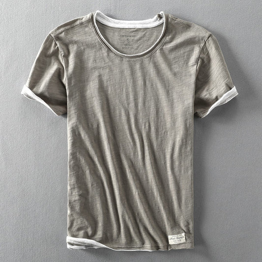 Letni Męski T-Shirt  Lekki Bawełniany, Casualowy
