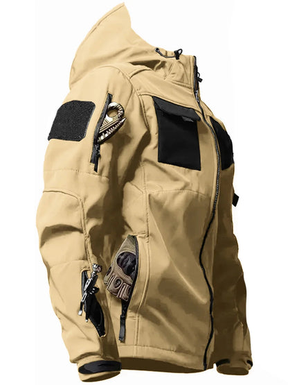 Mistrz Męska Kurtka Softshell | Wodoodporna, Regulowany Kaptur, Czarna 0