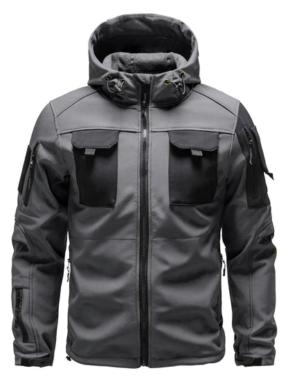 Mistrz Męska Kurtka Softshell | Wodoodporna, Regulowany Kaptur, Czarna 2