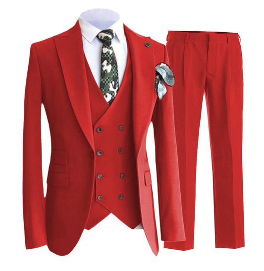 Męski Garnitur Kamizelka w Kroju Slim Fit