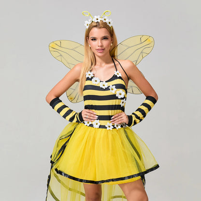 Hania Mini Kostium Biedronki dla Dziewczynki | Żółto-Czarny, Idealny na Halloween 6