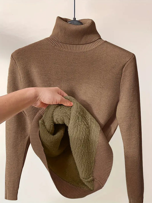 Marta Damski Sweter | 100% Akryl, Wysoki Golf, Minimalistyczny Design 0
