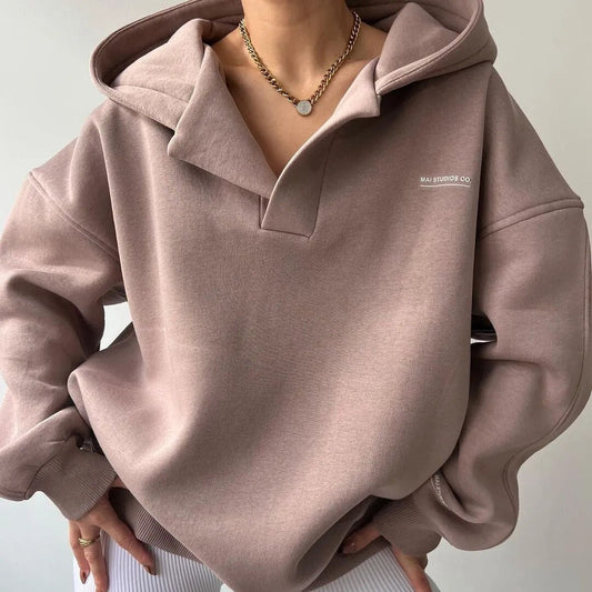 Tania Women's Hoodie | Loose Fit, Drop Shoulder, 100% Cotton 0