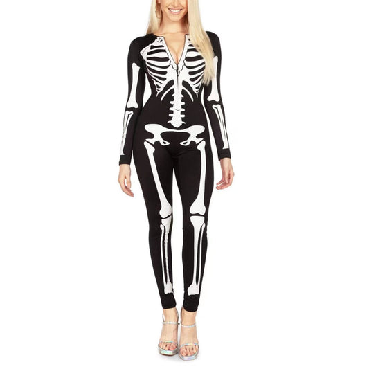 Skelettowy Kostium dla Dorosłych | Elastyczny Materiał, Idealny na Halloween 0