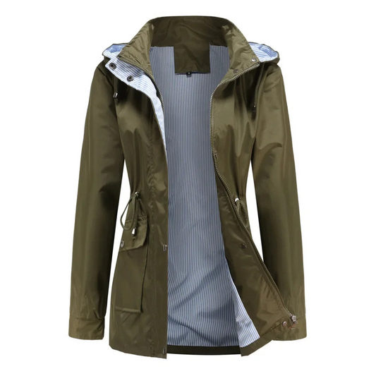 Mistrzowski Trenchcoat Damski | Wodoodporny, Z Odpinanym Kapturem 0